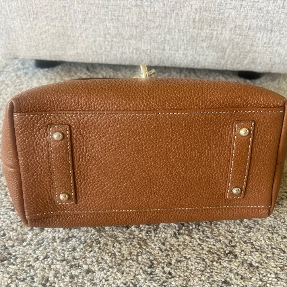 Dooney & Bourke Shoulder Logo Lock Sack with Gold Hardware. - Picture 3 of 6
